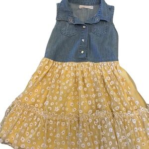 Chic Denim and Floral Dress, NWOT